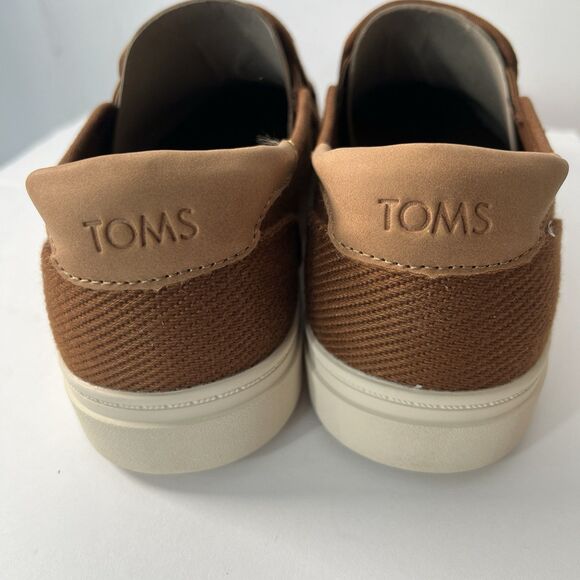 TOMS shoes sneaker Mens 11 Baja 2.0 Slip on Walnut twill brown Cream main image 16